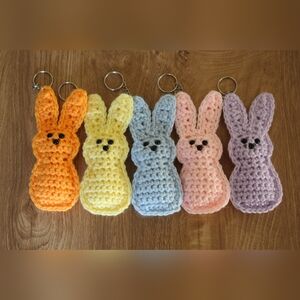 Handmade Peep Bunny Keychain/Bag Charm